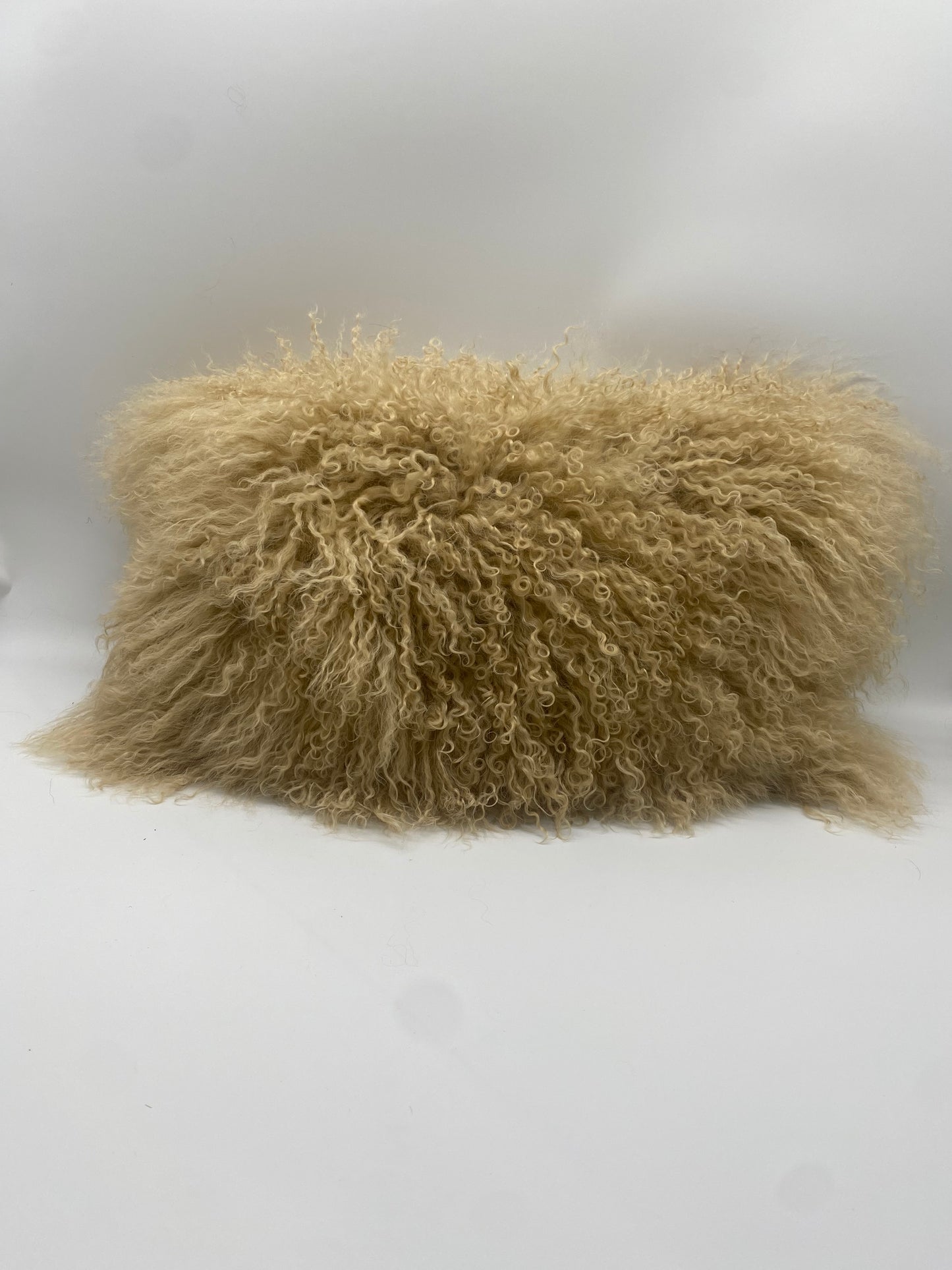 Kussen beige rechthoekig krullen