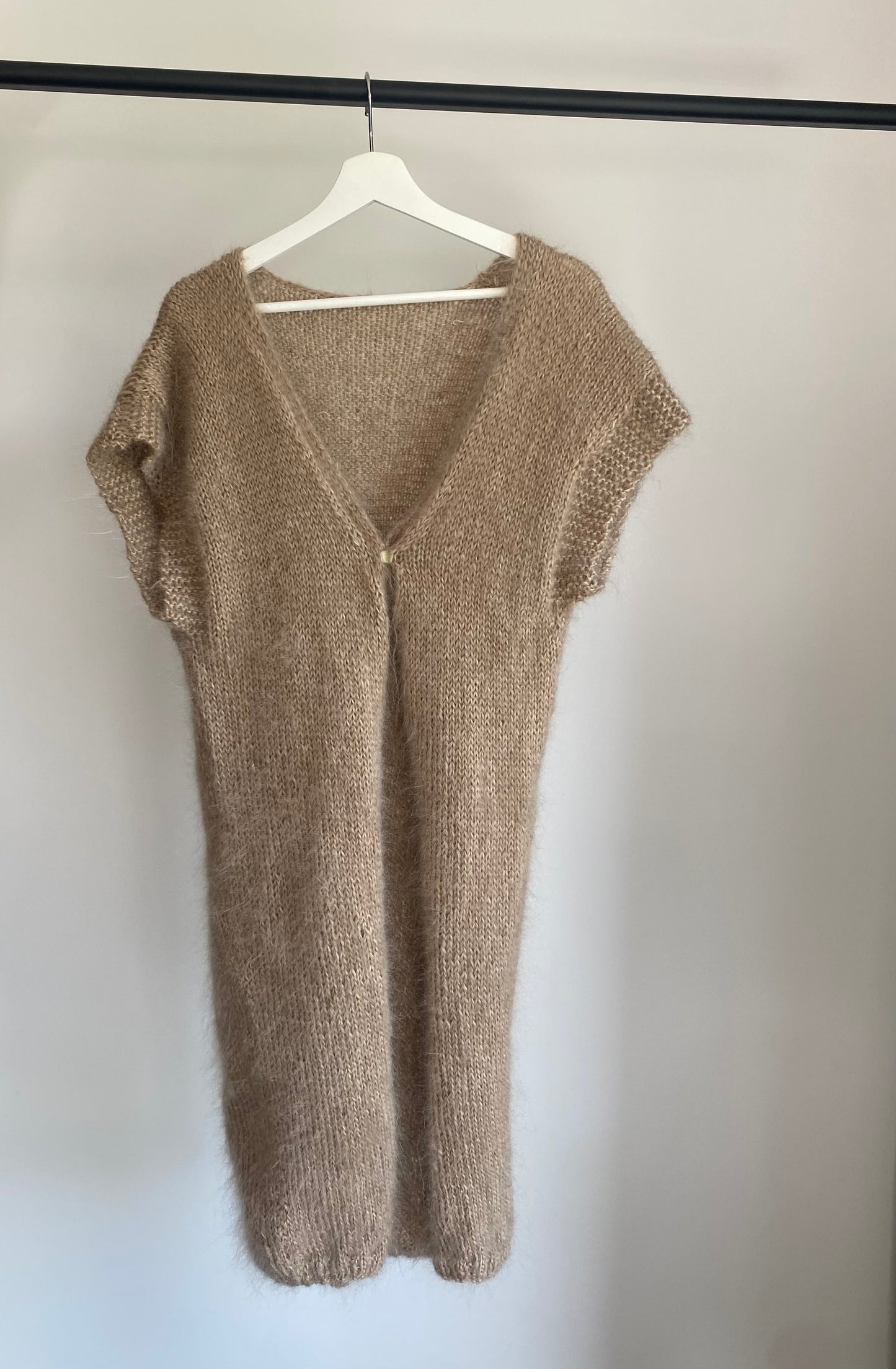 Gilet beige lang model